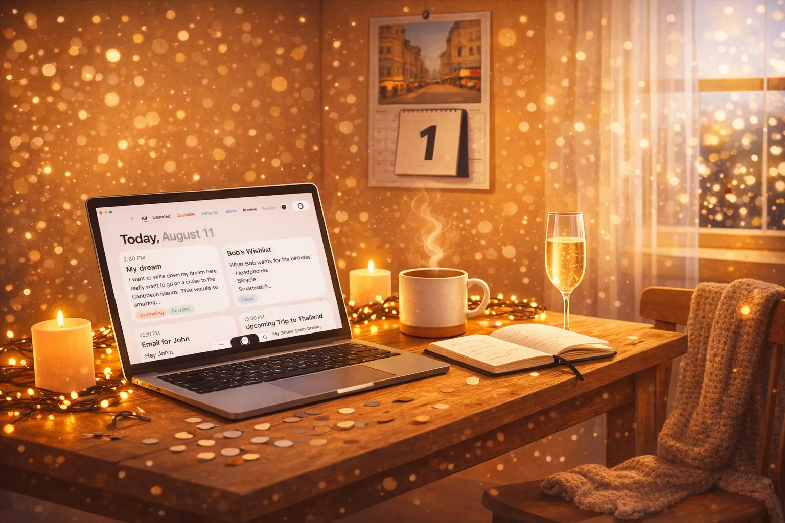 Step-by-step guide on how to do a New Year reflection using Letterly