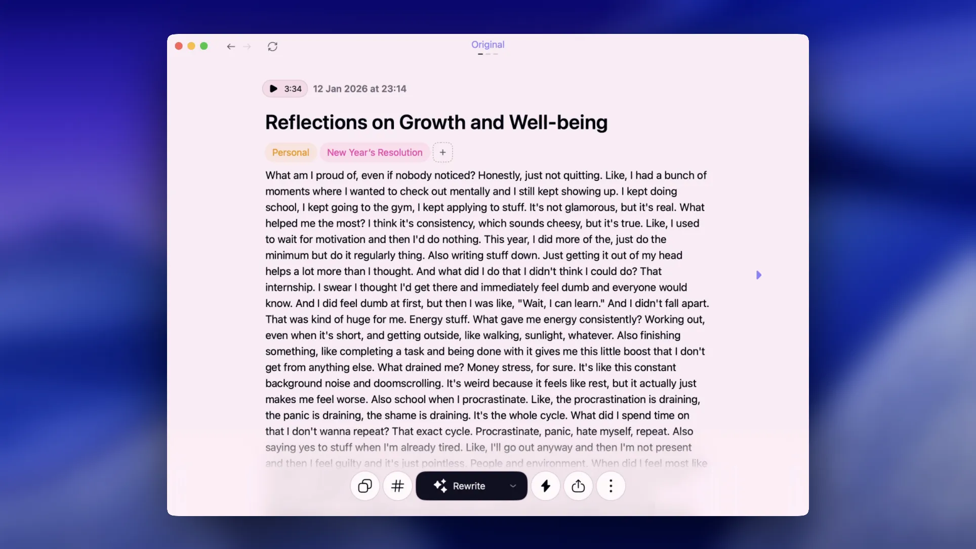 Record your reflection in Letterly