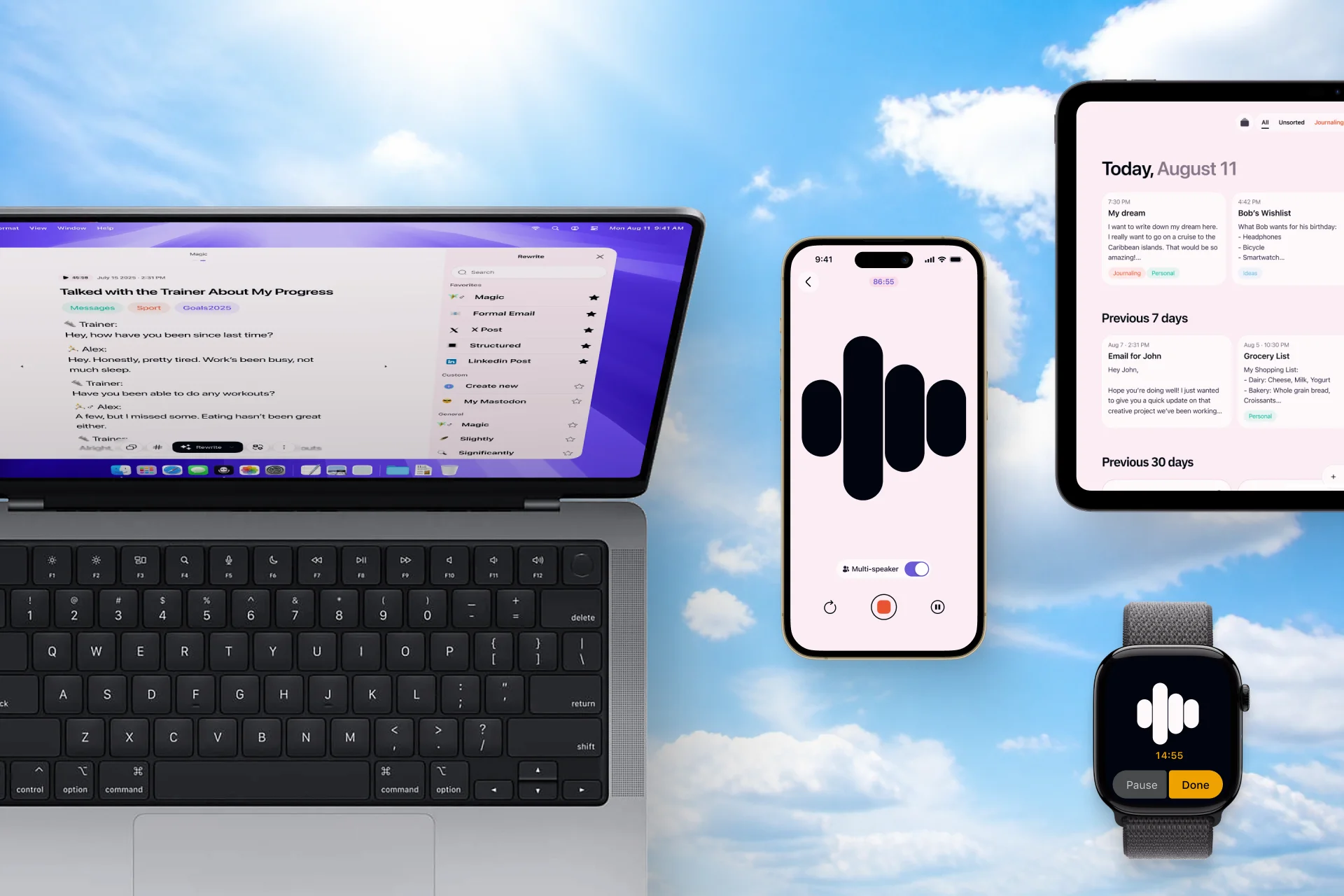 Dictate on iPhone, Android, Mac & Windows