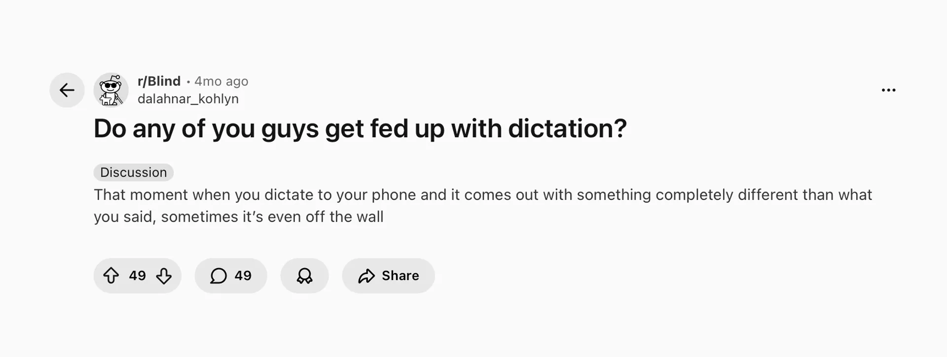 Outdated dictation tools