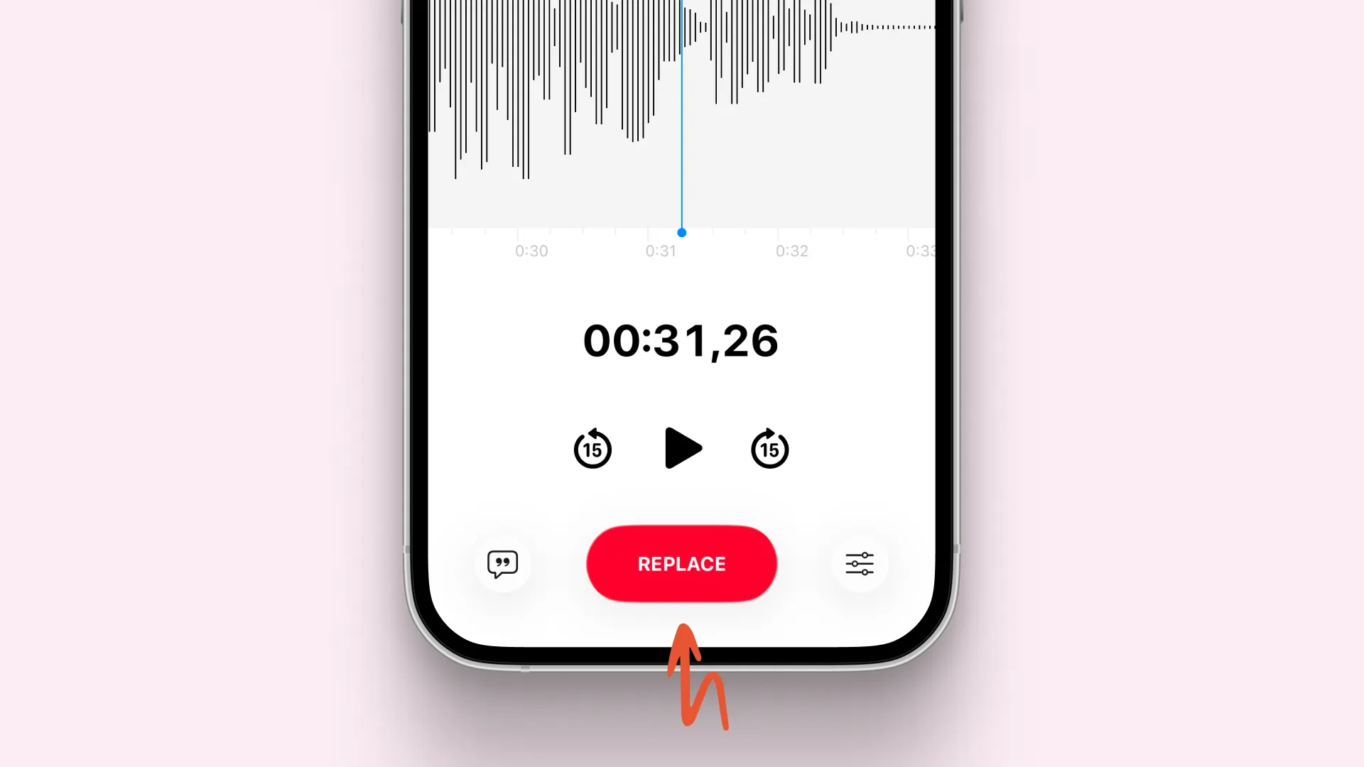 How to replace part of a voice memo