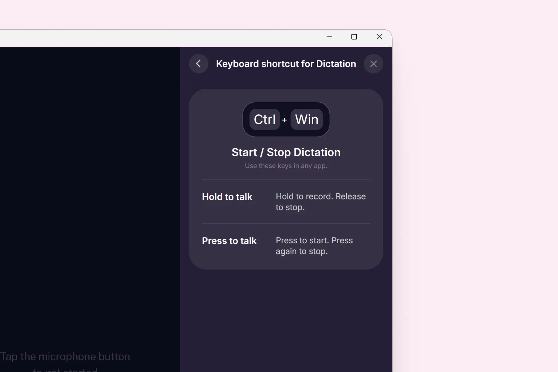 Change the keyboard shortcut that triggers Dictation