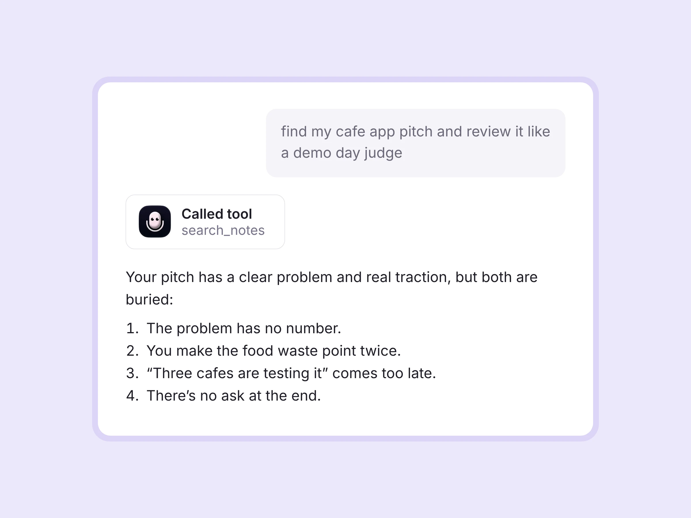 How to practice a pitch out loud with Letterly and Claude