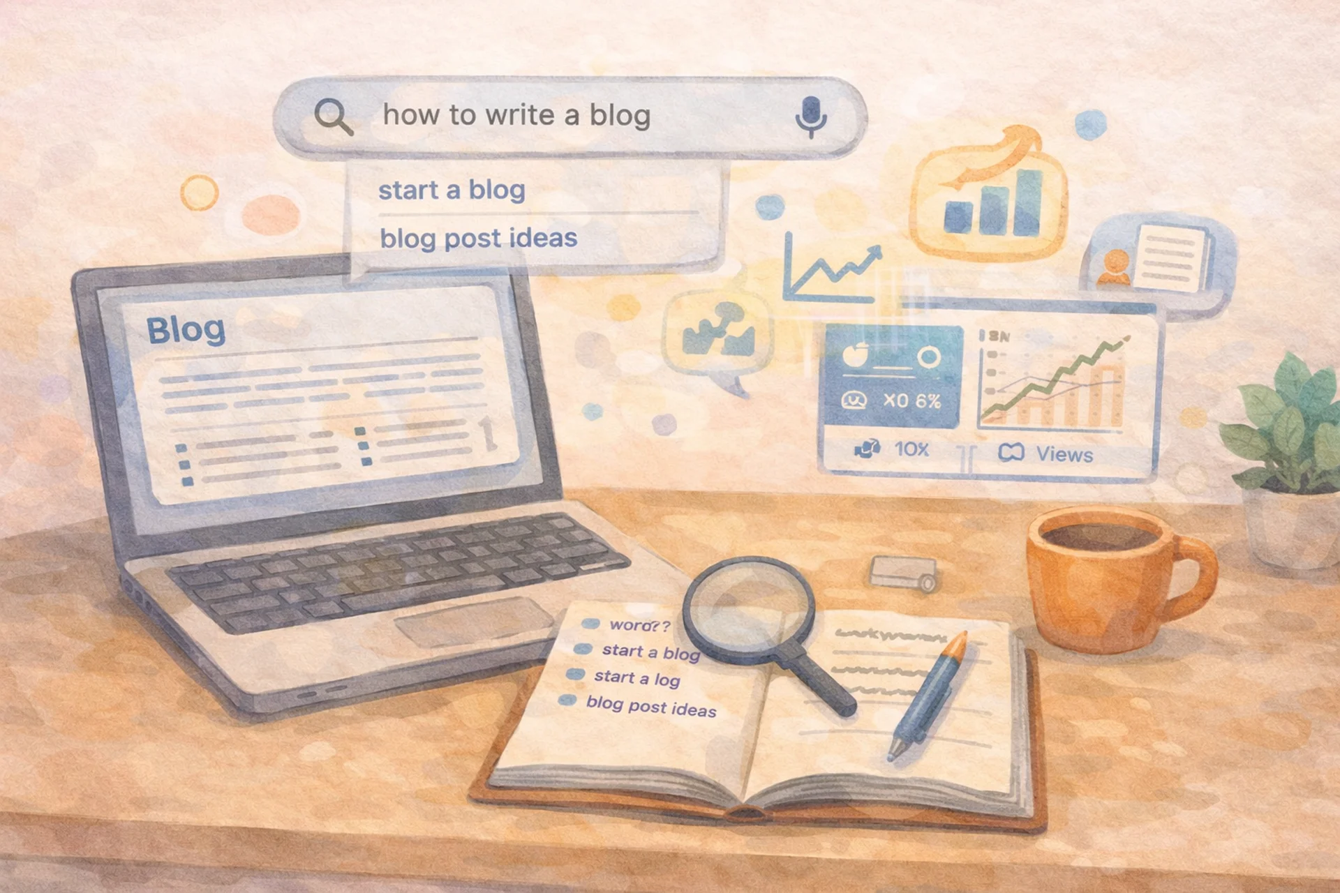 Analytics for blog posts writing