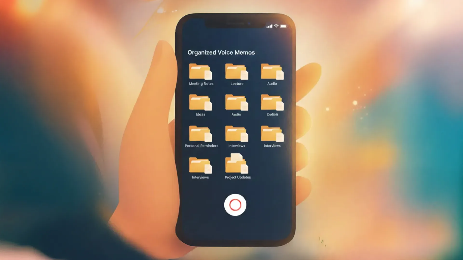 Organize your voice memos app