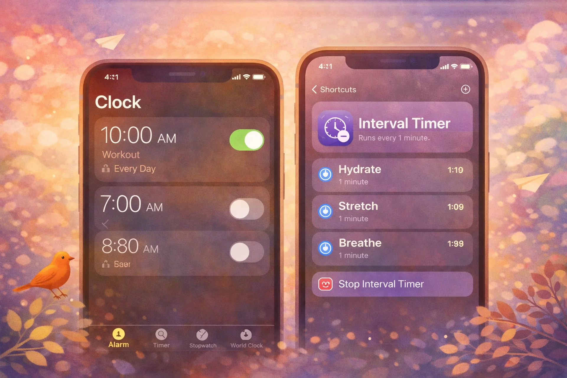 Create an interval alarm