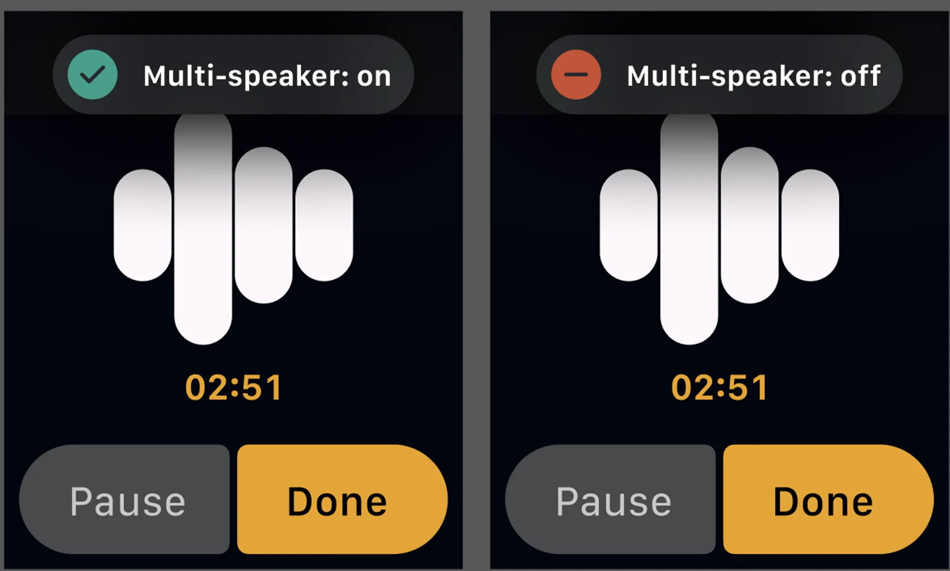 Multi-speaker mode on Apple Watch