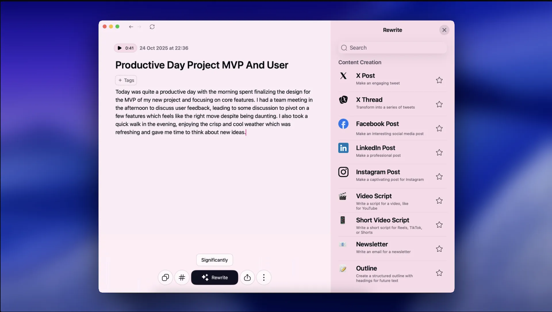 Letterly turns your speech into text with the help of AI. It easily detects any language, including Spanish.