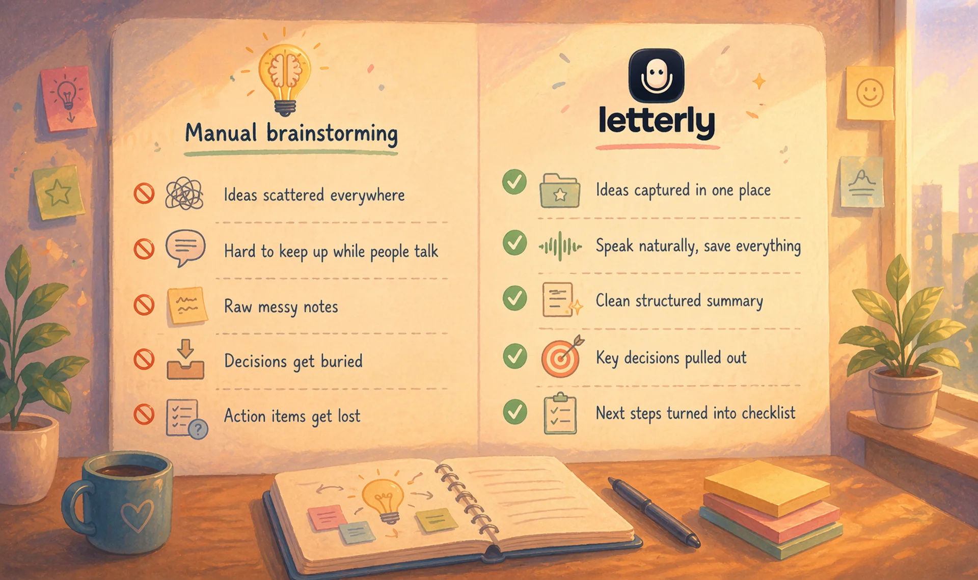 Letterly is the best tool for brainstorming