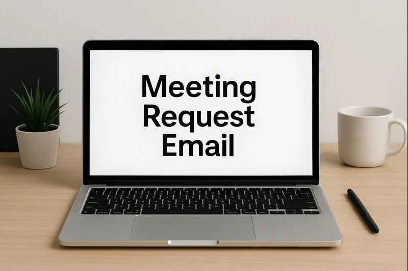 Meeting request email illustration